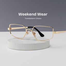 Lyle Rectangle Gold Glasses0