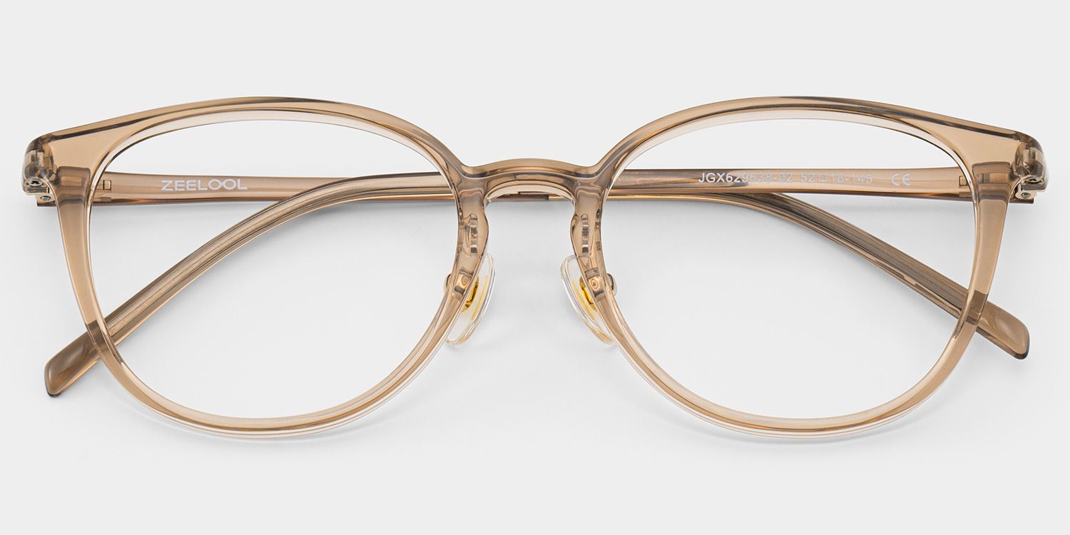 Amanda Ultra Lightweight Eyeglasses in Beige Frames | ZEELOOL2