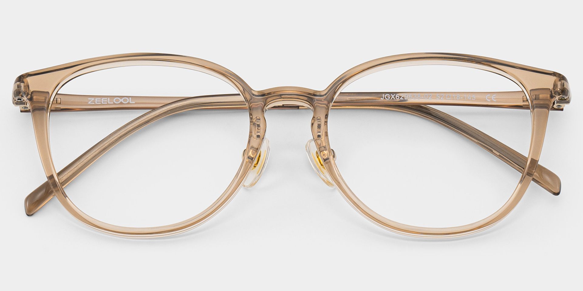 Amanda Ultra Lightweight Eyeglasses in Beige Frames | ZEELOOL2