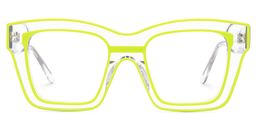 Legette Square Yellow Glasses0