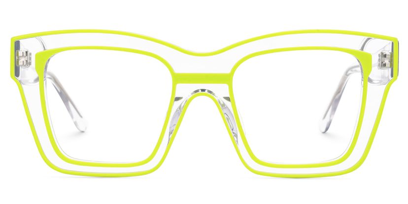 Legette Square Yellow Glasses