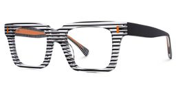 Kirkland Rectangle Black-White Glasses1