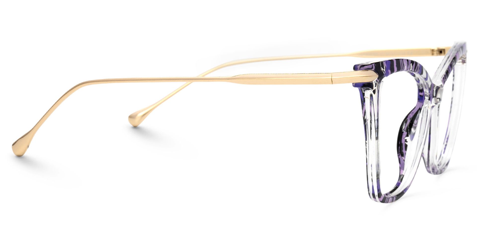 Hilary Purple Striped Eyeglass Frames for Women2