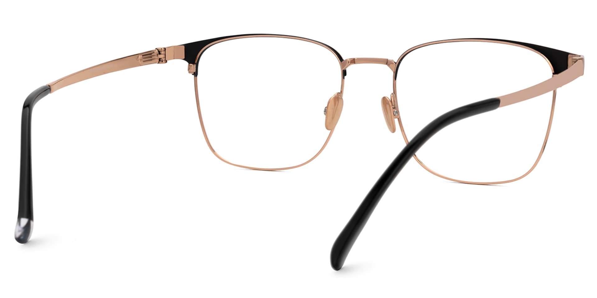 Boykai Titanium Gold Frame Glasses with Browline Shape | Zeelool3