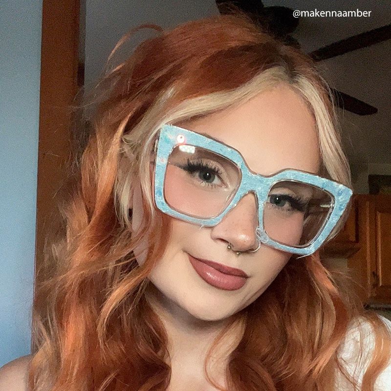 Full Transparent Glasses With light Blue Denim6