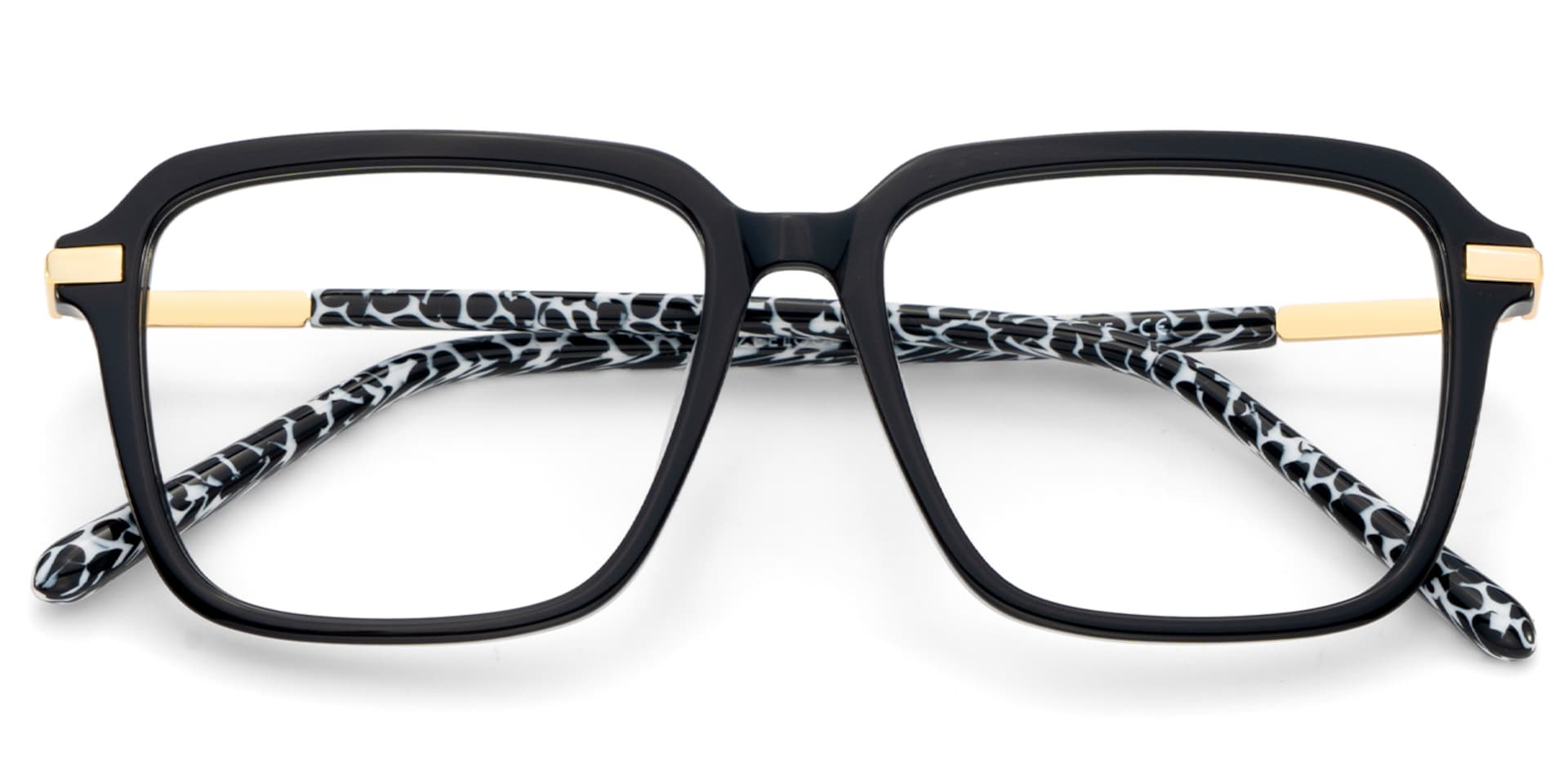 Black Thin Glasses with Square Shape at Zeelool2