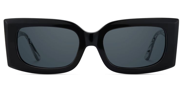 Orduno Rectangle Black Sunglasses