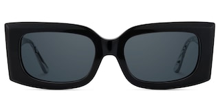Orduno Rectangle Black Sunglasses0