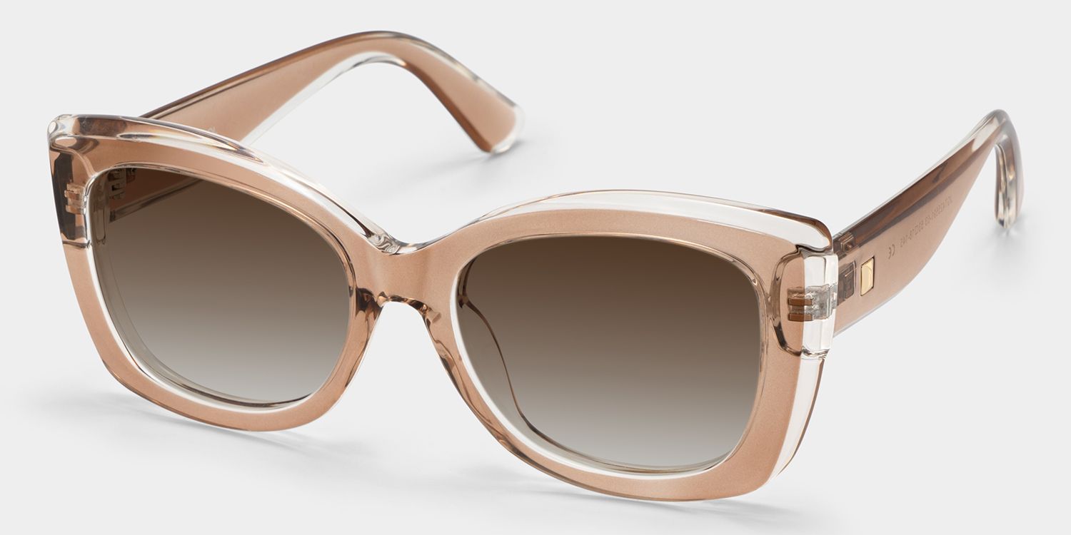 Rosie Thick Brown and Clear Butterfly Frames Sunglasses | ZEELOOL2