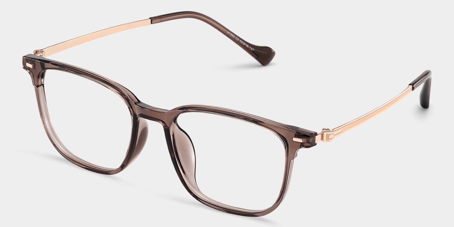 William Rectangle Brown Glasses Frames for men | ZEELOOL