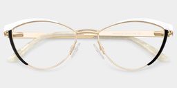 Sydney Cat Eye White Glasses1