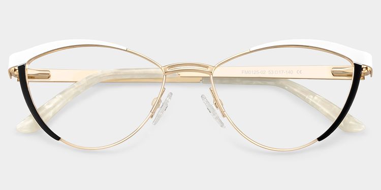 Sydney Cat Eye White Glasses