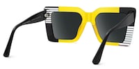 Shamika Rectangle Yellow Glasses5