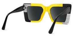 Shamika Rectangle Yellow Glasses5