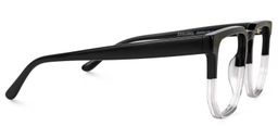 Matherne Square Black-Clear Glasses2