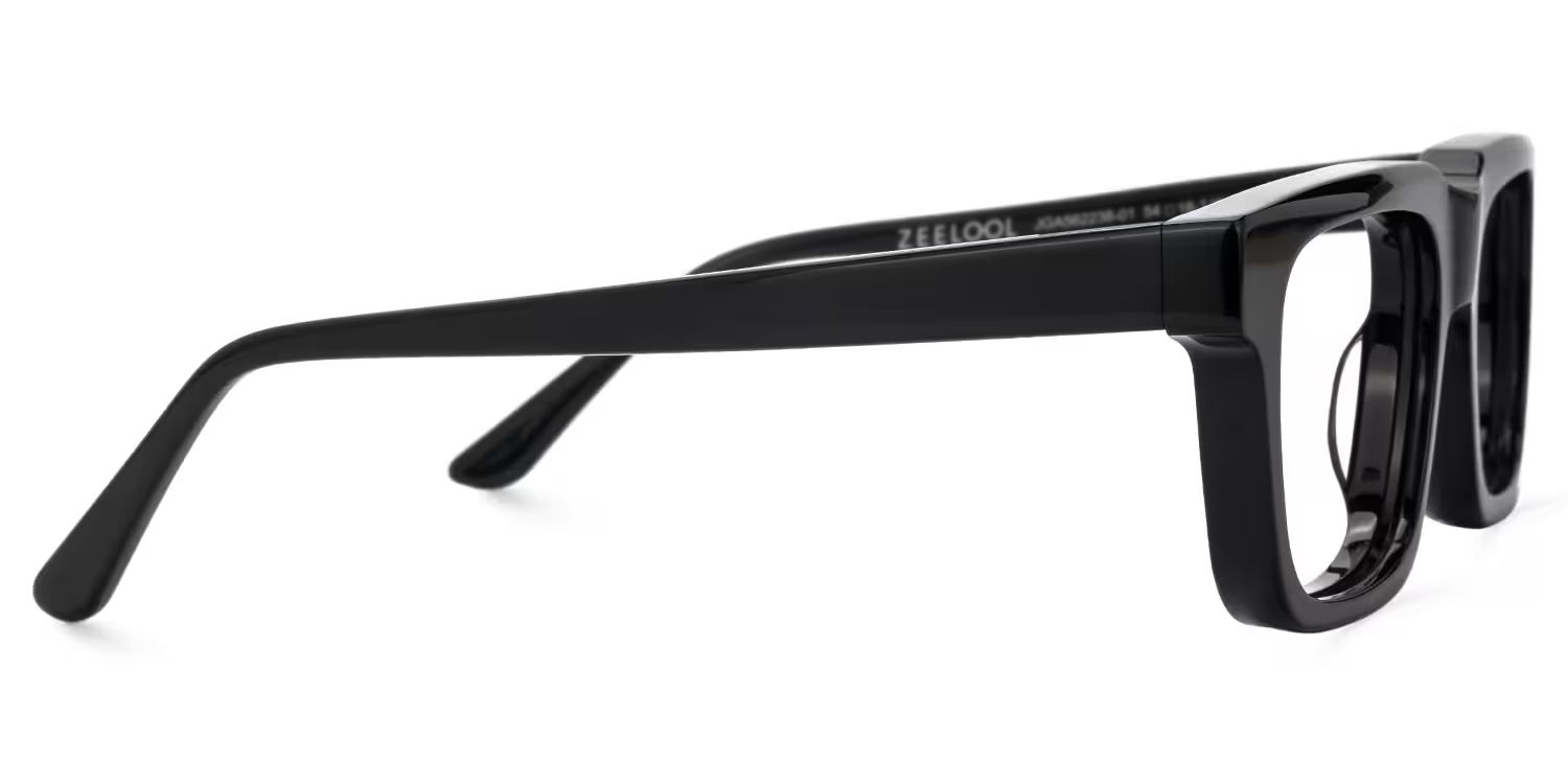 Larsen Black Rectangle Glasses Frames For Men | Zeelool3