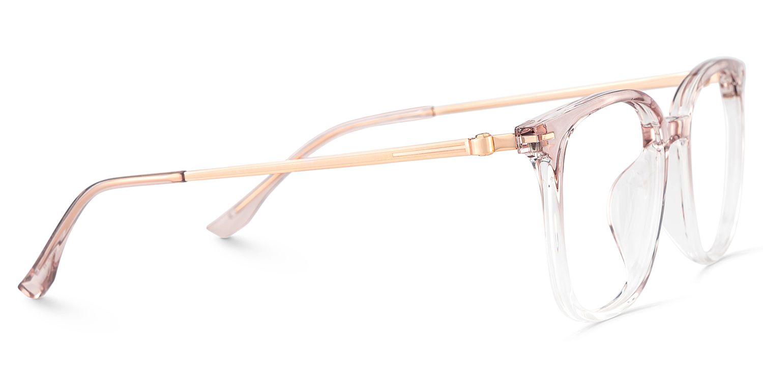 Cora Square Pink Frame Eyeglasses for Woman| ZEELOOL4