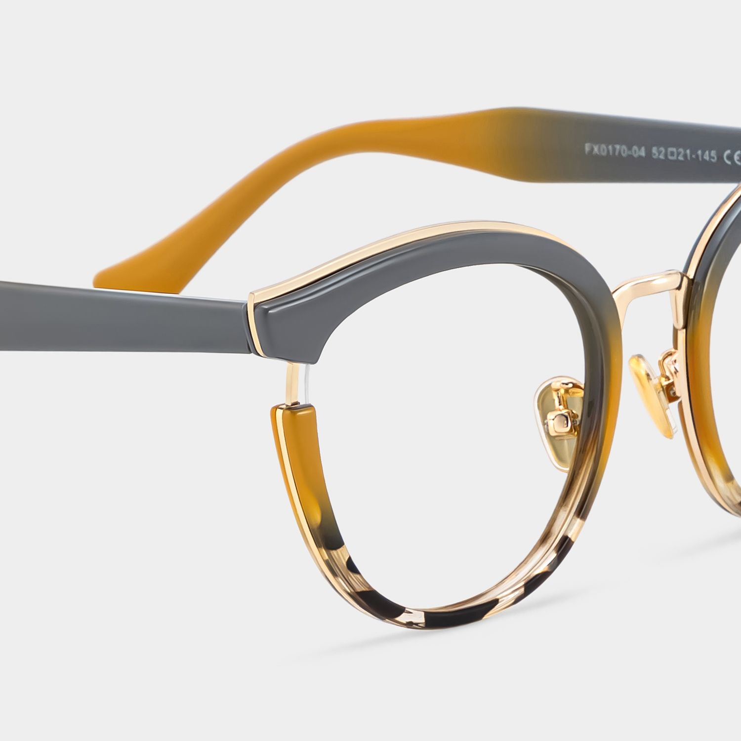 Laraine Cat Eye Gray Frame Glasses | Zeelool Optical4