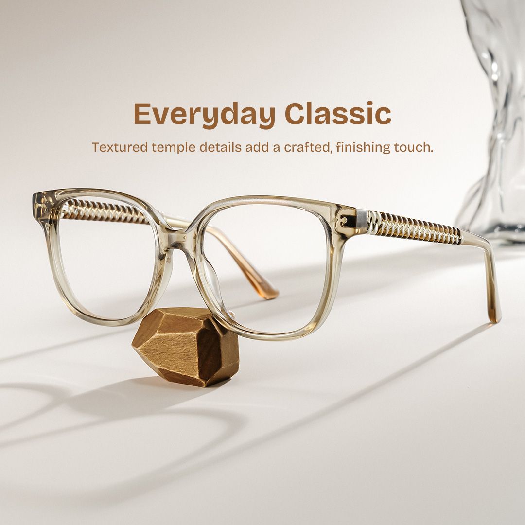 Clara Translucent Brown Cat Eye Glasses — Elegant Style | ZEELOOL0