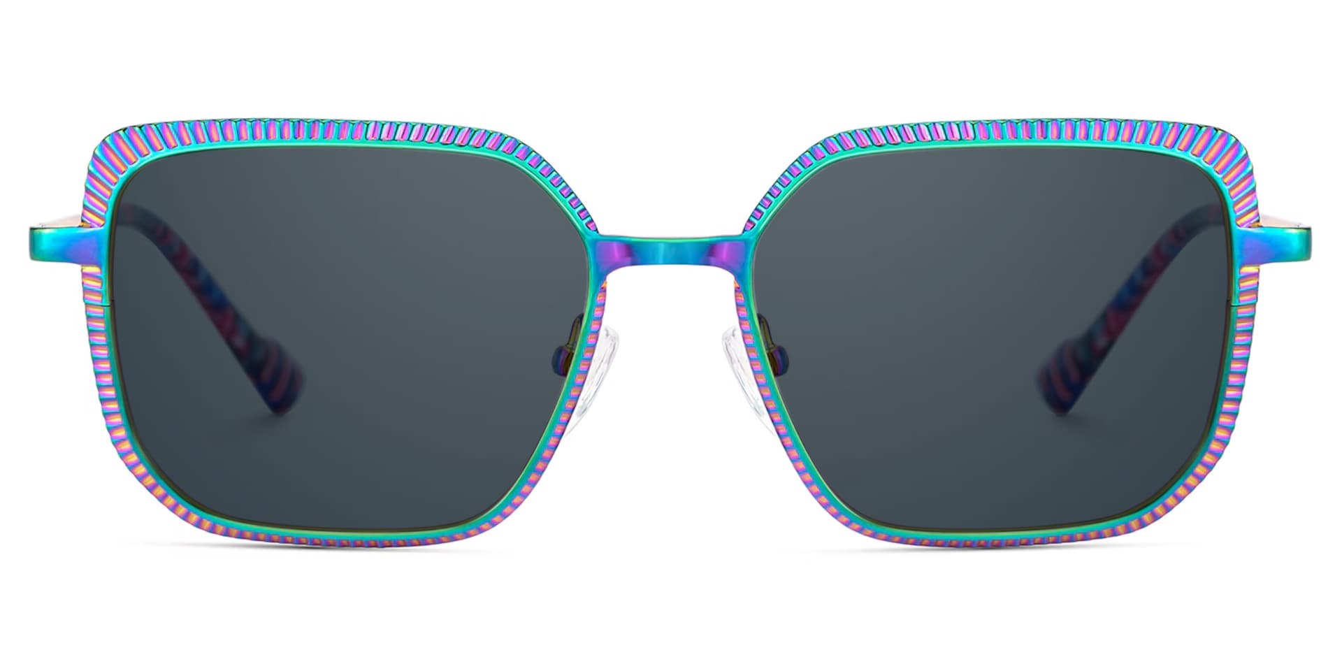 Vintage Metal Frame Glasses in Iridescent Color0