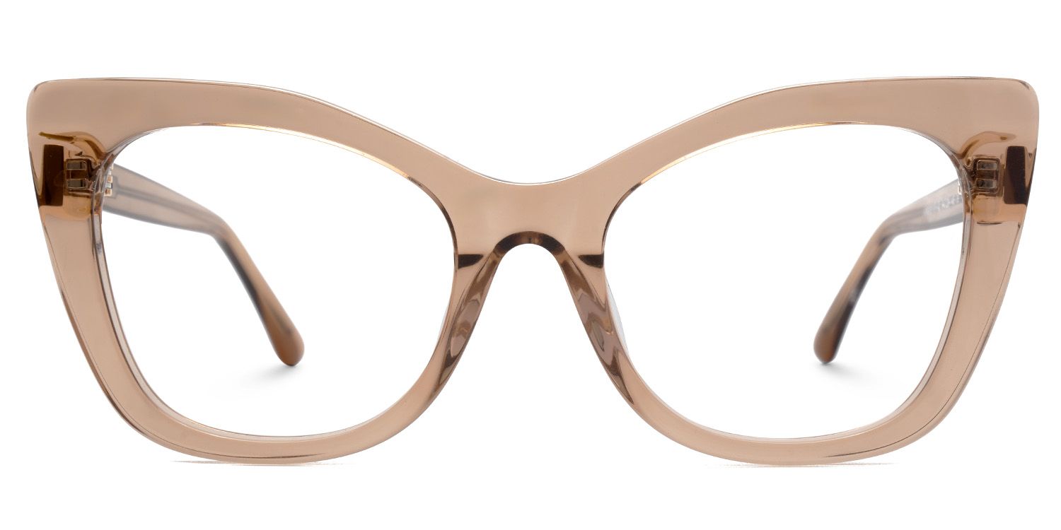 Beige Full rim Square Eyeglasses -Vela on Sale | Zeelool0