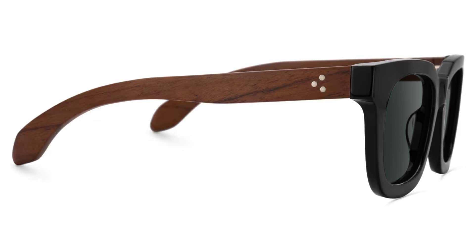 Sam Rectangle Wood Thick Frame Sunglasses for Men | Zeelool2
