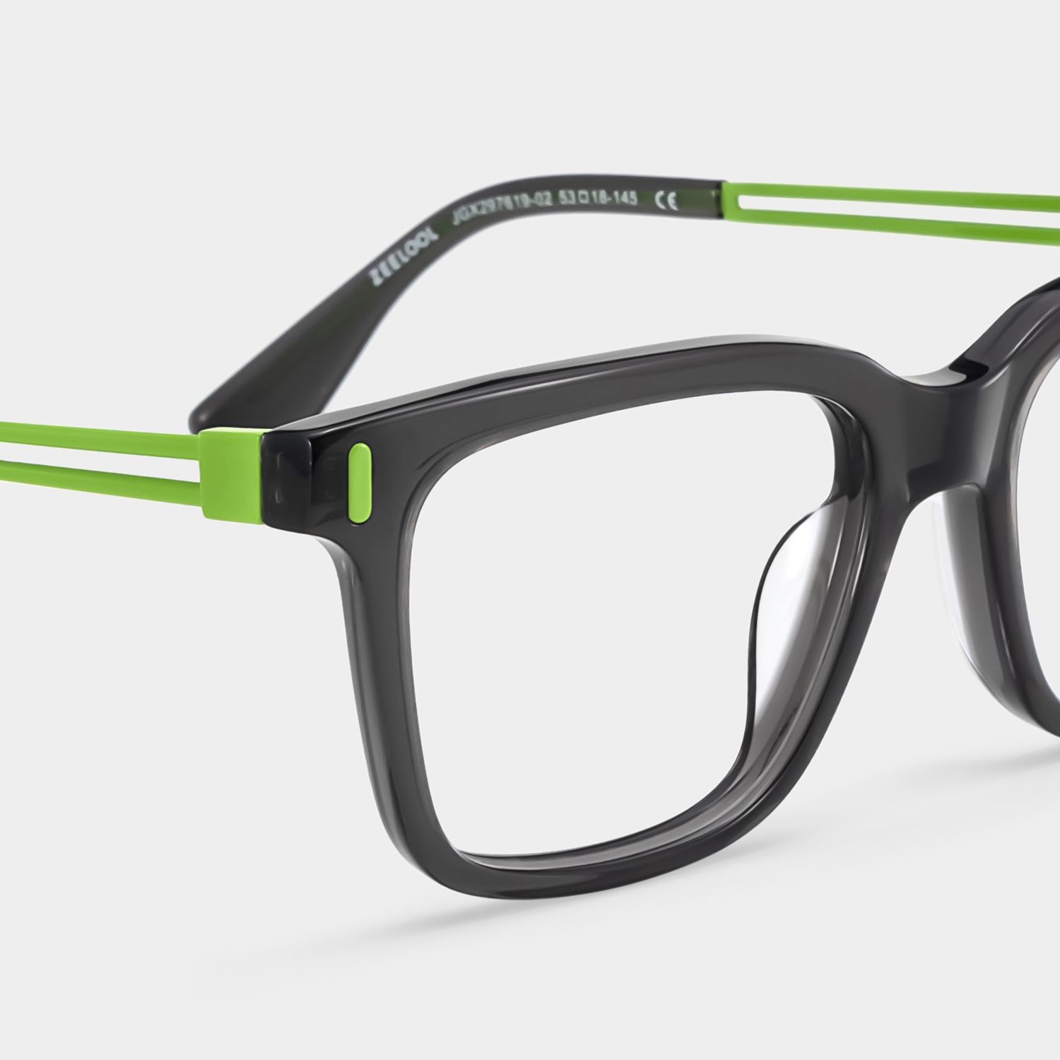 Axel Gray Frame Glasses with Rectangle Frame Online | ZEELOOL6