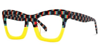 Benitez Square Yellow Glasses1