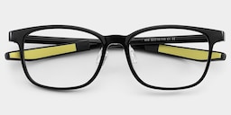 Alexis Rectangle Black Glasses1