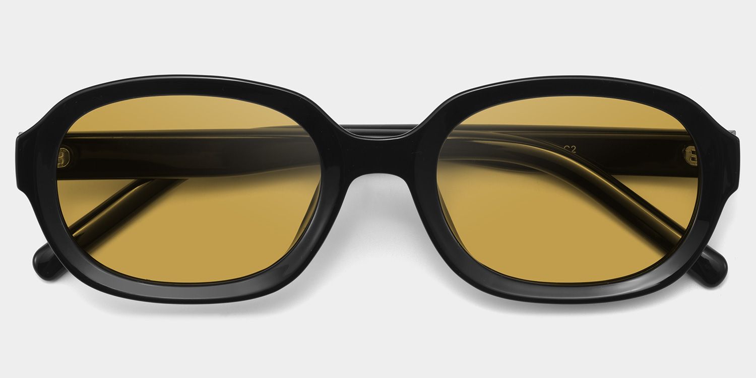 Astra Black Frame Polarized Sunglasses with geometric Style Online | ZEELOOL2