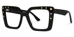 Jeanell Square Black Glasses1