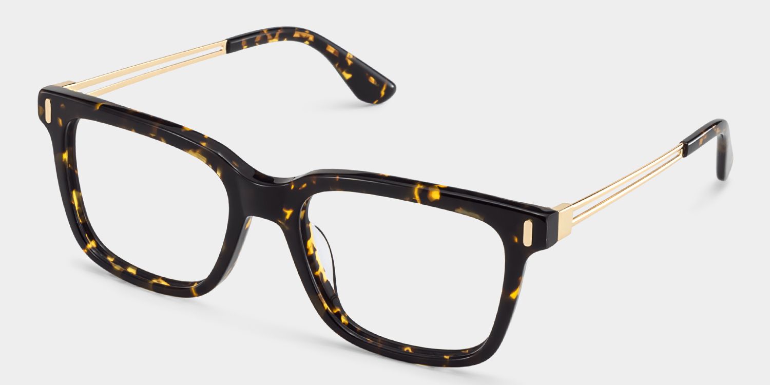 Axel Tortoise Frame Glasses with Rectangle Frame Online | ZEELOOL4