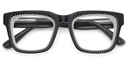 Moscicke Rectangle Black Glasses2