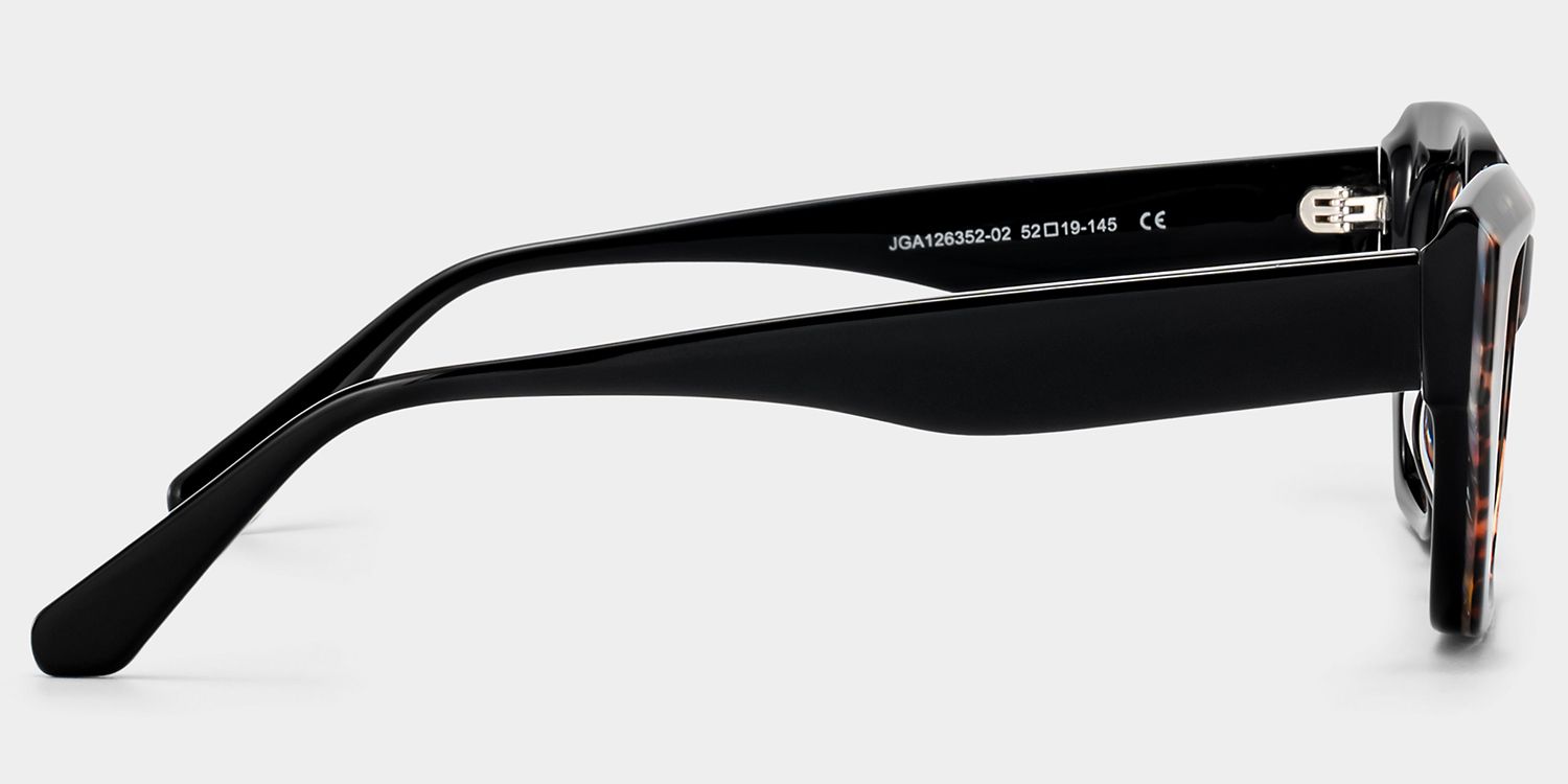 Sequoia Leopard Print Rectangle Glasses | ZEELOOL4