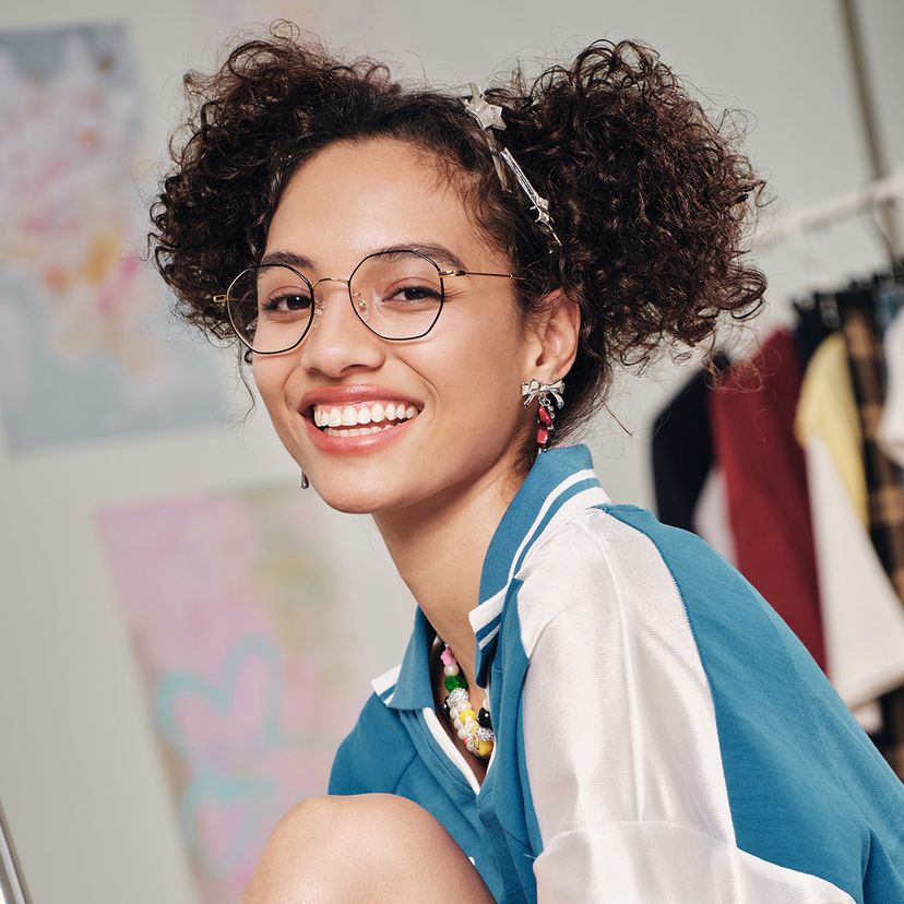Reyes Geometric Black Glasses