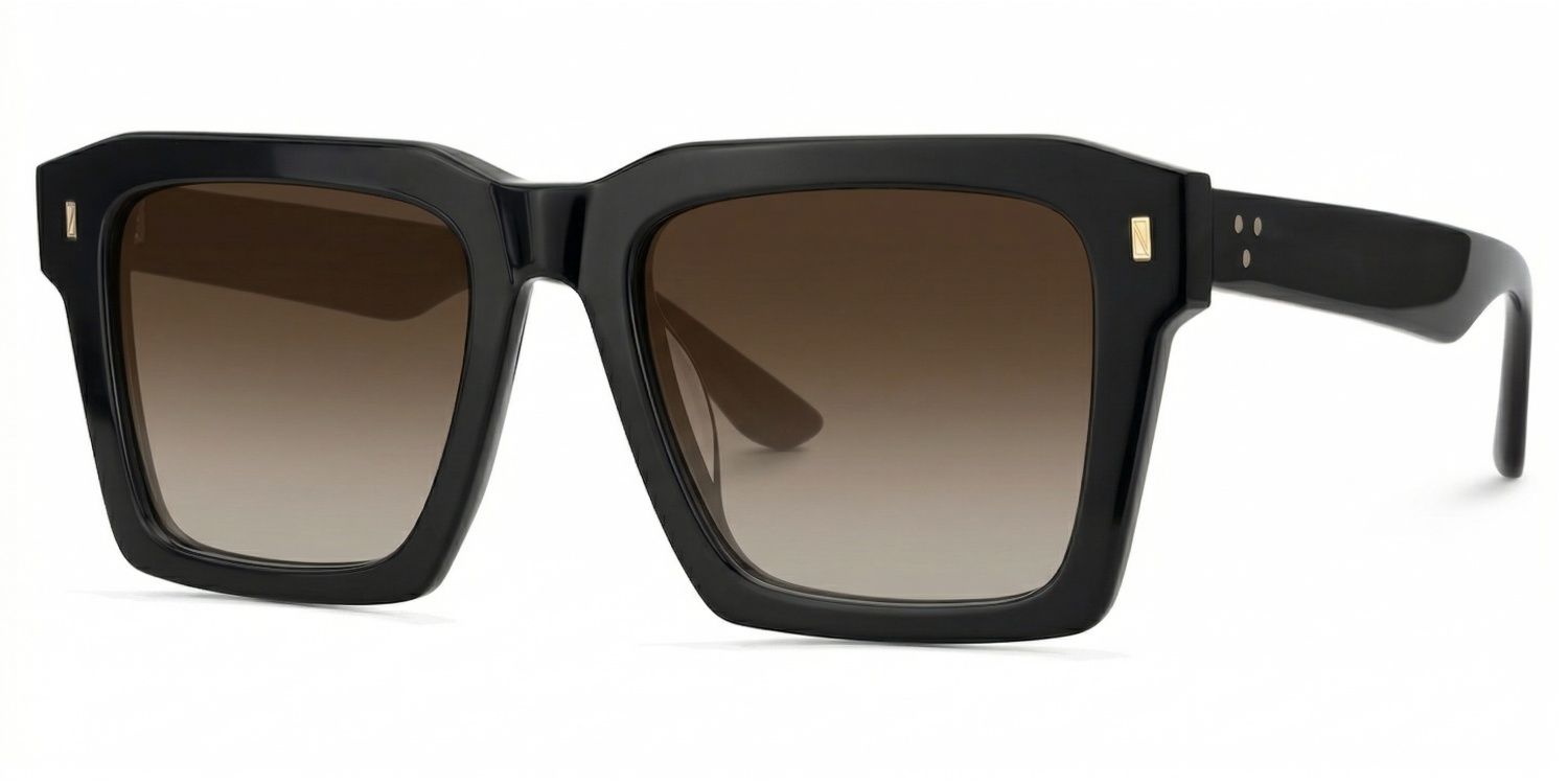 Kenish Square Black Sunglasses for Women & Men | ZEELOOL2
