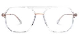 Lizbeth Clear Aviator Glasses0