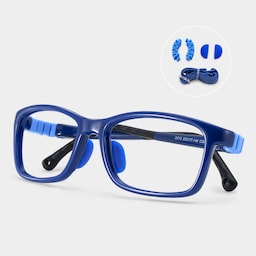 Brook Rectangle Blue Glasses4