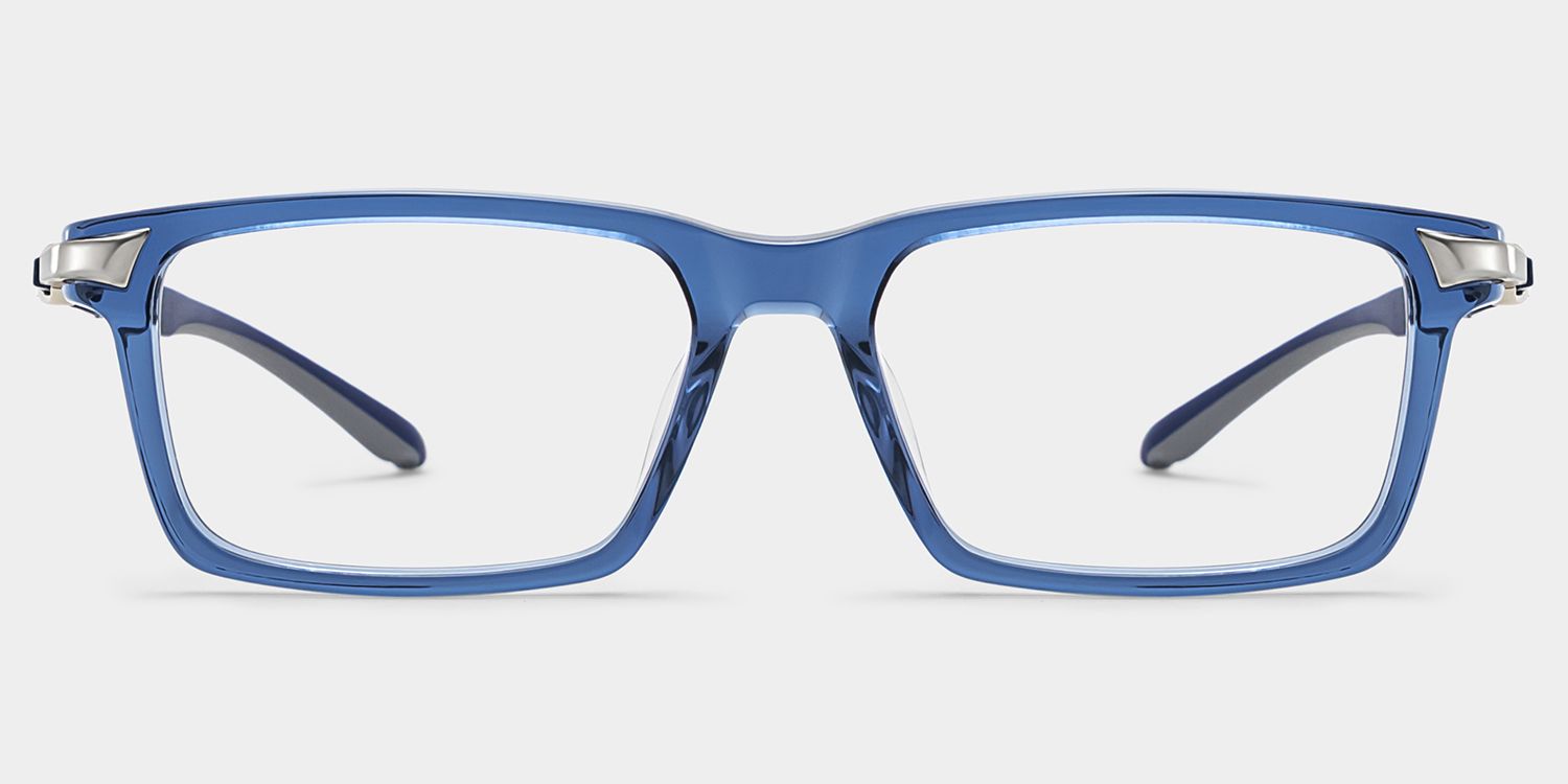 Orion Blue Rectangle Eyeglasses for Men | ZEELOOL0