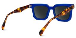 Coville Blue Rectangle Sunglasses3