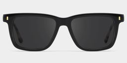 Travis Rectangle Black Glasses0