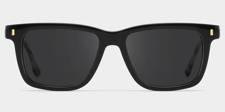 Travis Rectangle Black Glasses