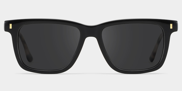 Travis Rectangle Black Glasses