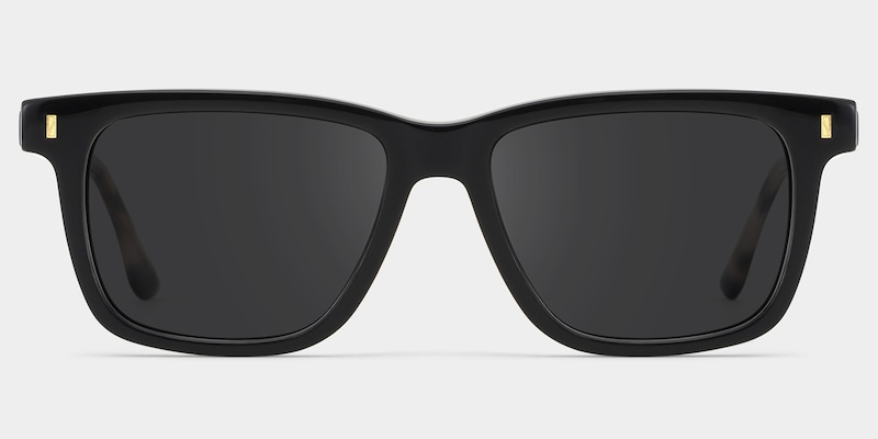 Travis Rectangle Black Glasses