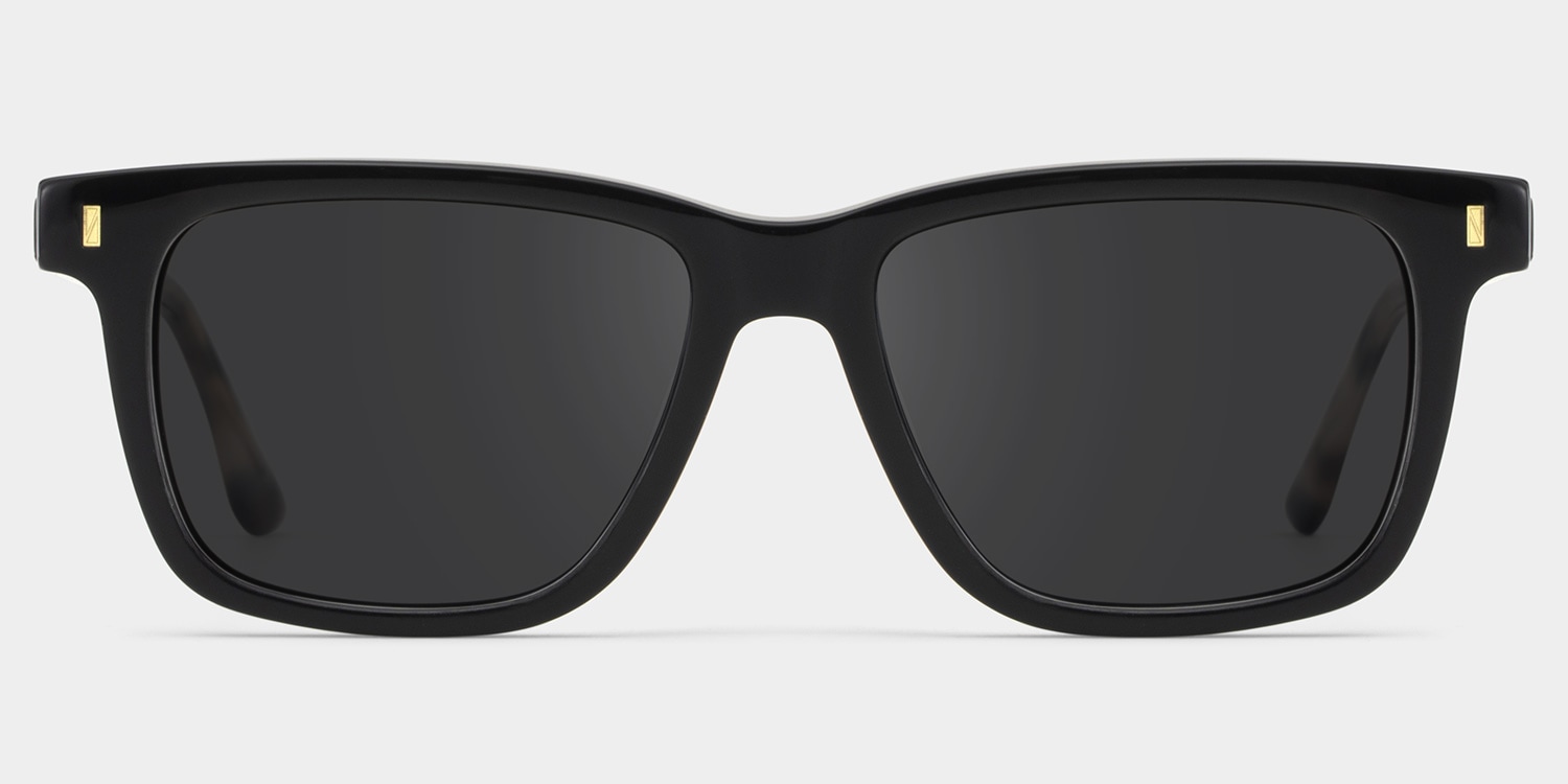 Travis Rectangle Black Glasses