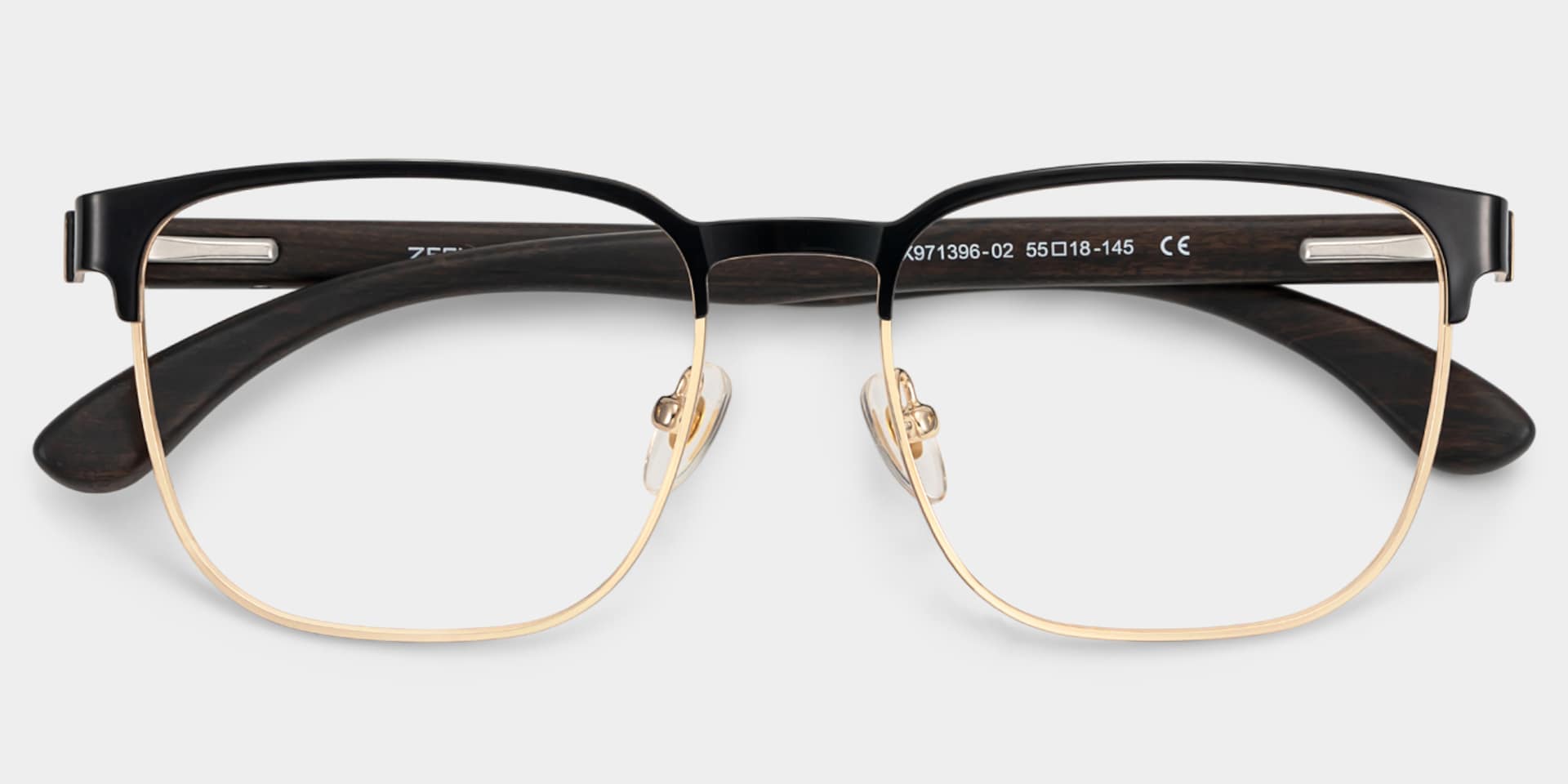 Luke black and gold browline glasses Online | ZEELOOL1