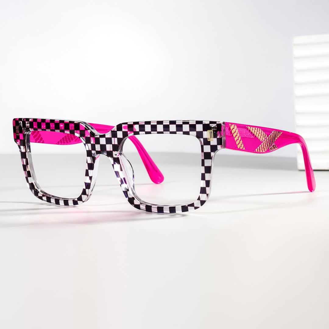 Thomason Rectangle Black Crystal Glasses