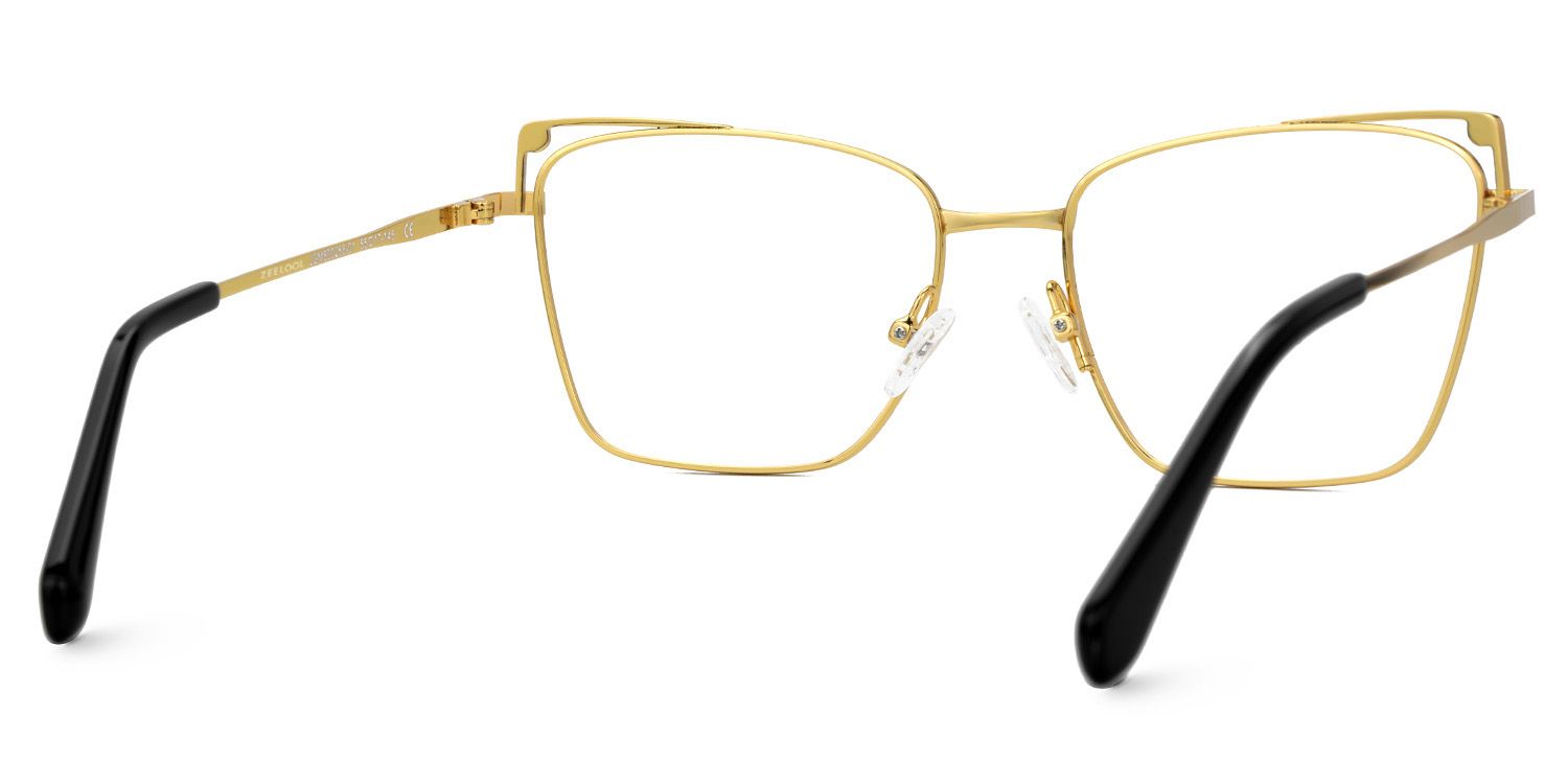 Rectangle Blue Light Blocking Glasses Metal Frame | Zeelool3