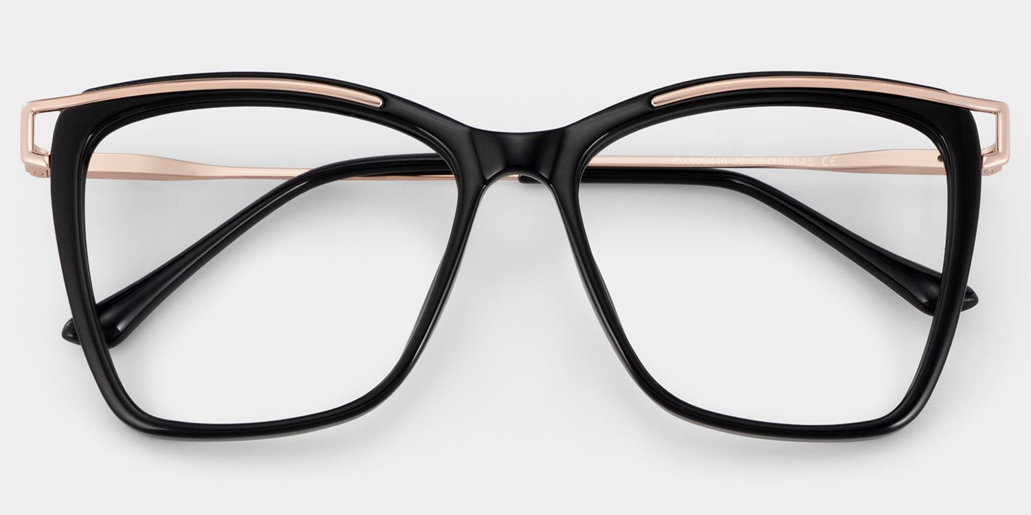 Krystle Square Black Eyeglasses and Glasses Frames3