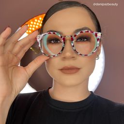 Quentina Round Blue Glasses8